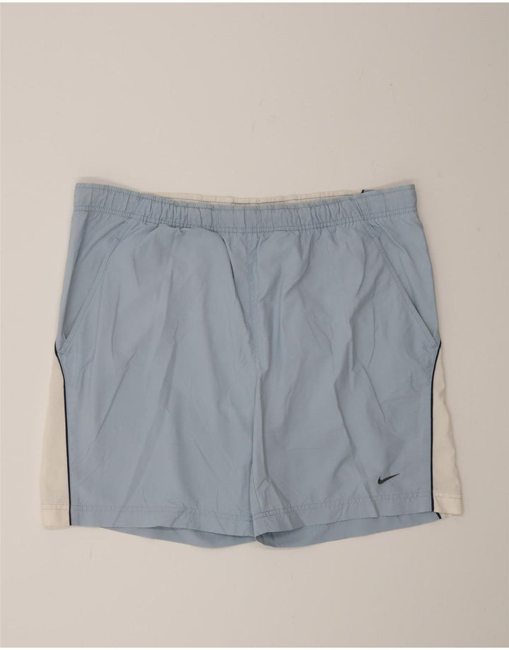 Pantaloncini sportivi da uomo Nike Large in nylon color block blu