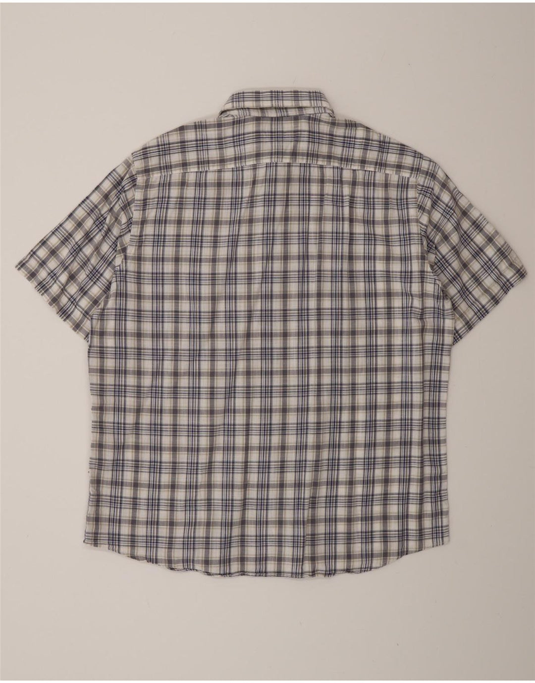 Camicia da uomo a maniche corte Navigare a quadri blu grandi