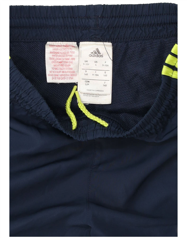 Pantaloncini sportivi Adidas da ragazzo 9-10 anni in poliestere blu navy