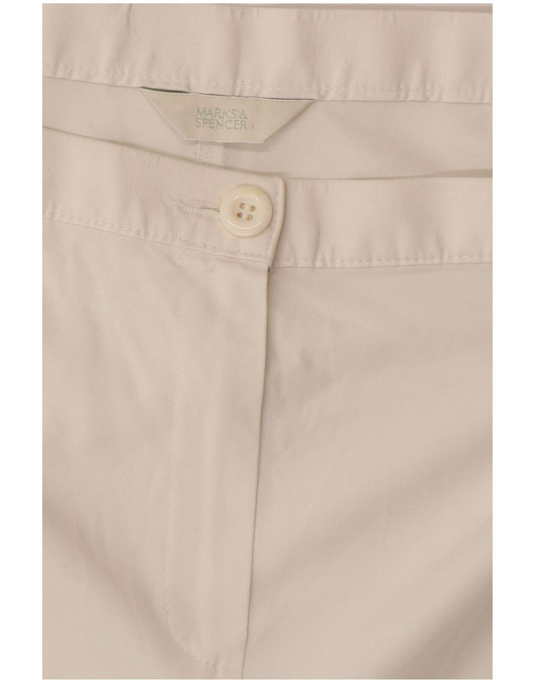Pantaloni Capri a vita alta da donna Marks & Spencer W38 L22 bianchi