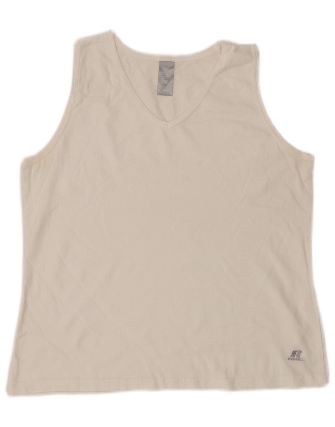 Canotta da donna RUSSELL ATHLETIC UK 16 grande cotone bianco