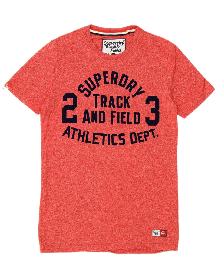 T-shirt grafica da uomo SUPERDRY Top piccola in cotone rosso