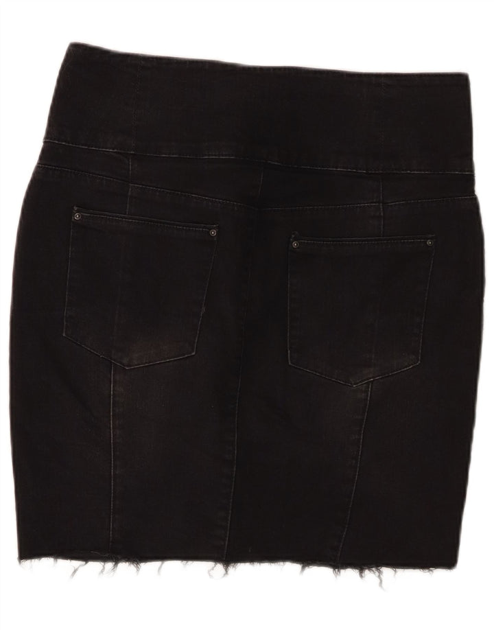 Mini gonna di jeans da donna Zara EU 40 media W30 cotone nero