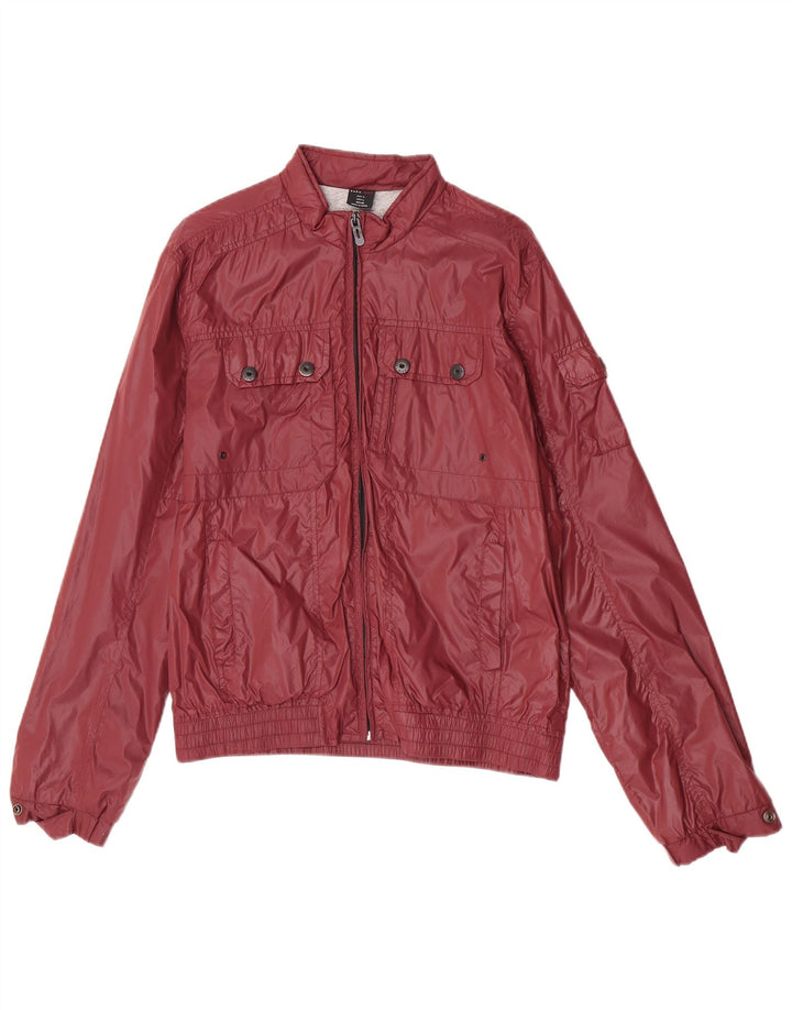 Giubbotto bomber da uomo Zara UK 40 grande nylon bordeaux