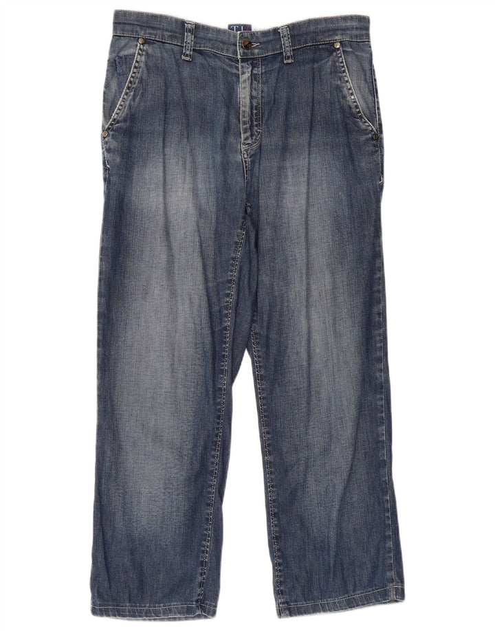Jeans Cropped Uomo Trussardi W30 L24 Blu Cotone