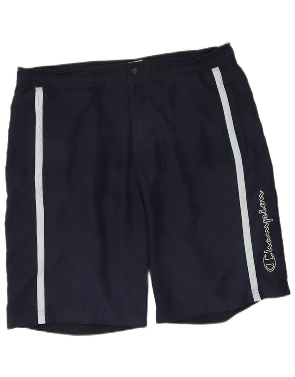 Pantaloncini sportivi grafici da uomo Champion XL poliestere blu navy