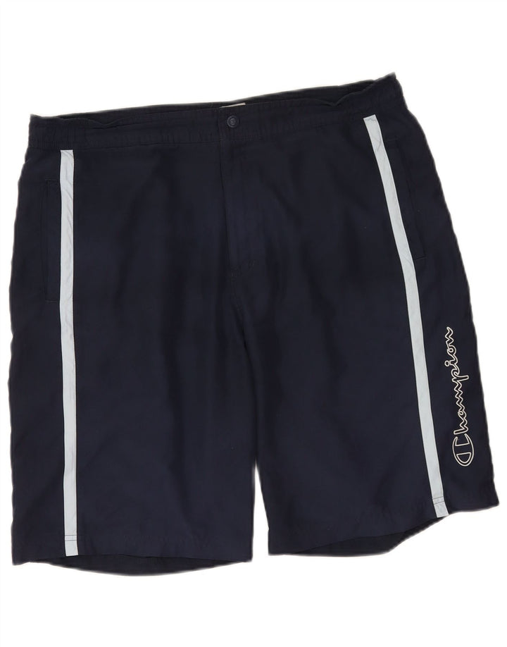 Pantaloncini sportivi grafici da uomo Champion XL poliestere blu navy