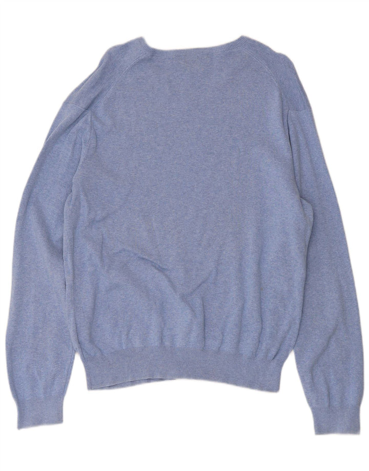 Maglione maglione con scollo a V da uomo Polo Ralph Lauren Blu medio