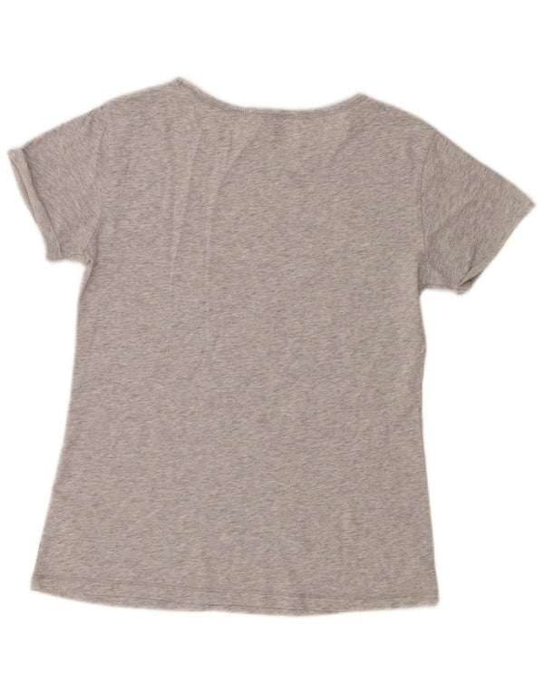 T-shirt da donna Lotto Top UK 10 piccolo cotone floreale grigio
