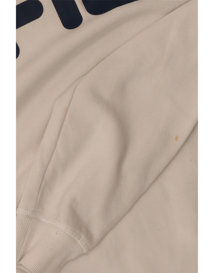 Felpa grafica da uomo FILA Maglione XS Cotone bianco