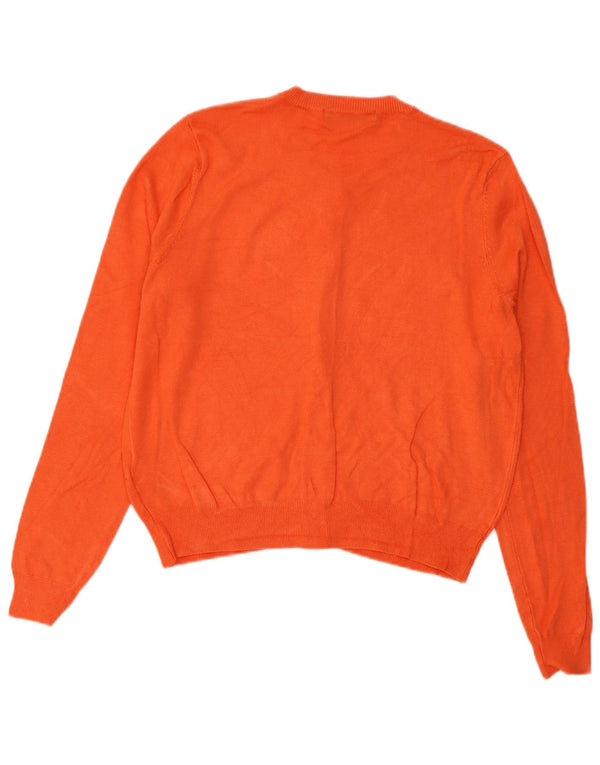Maglione cardigan corto da donna Marks & Spencer UK 14 Viscosa arancione medio