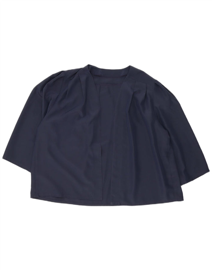 Top cardigan oversize da donna vintage UK 22 3XL Blu navy