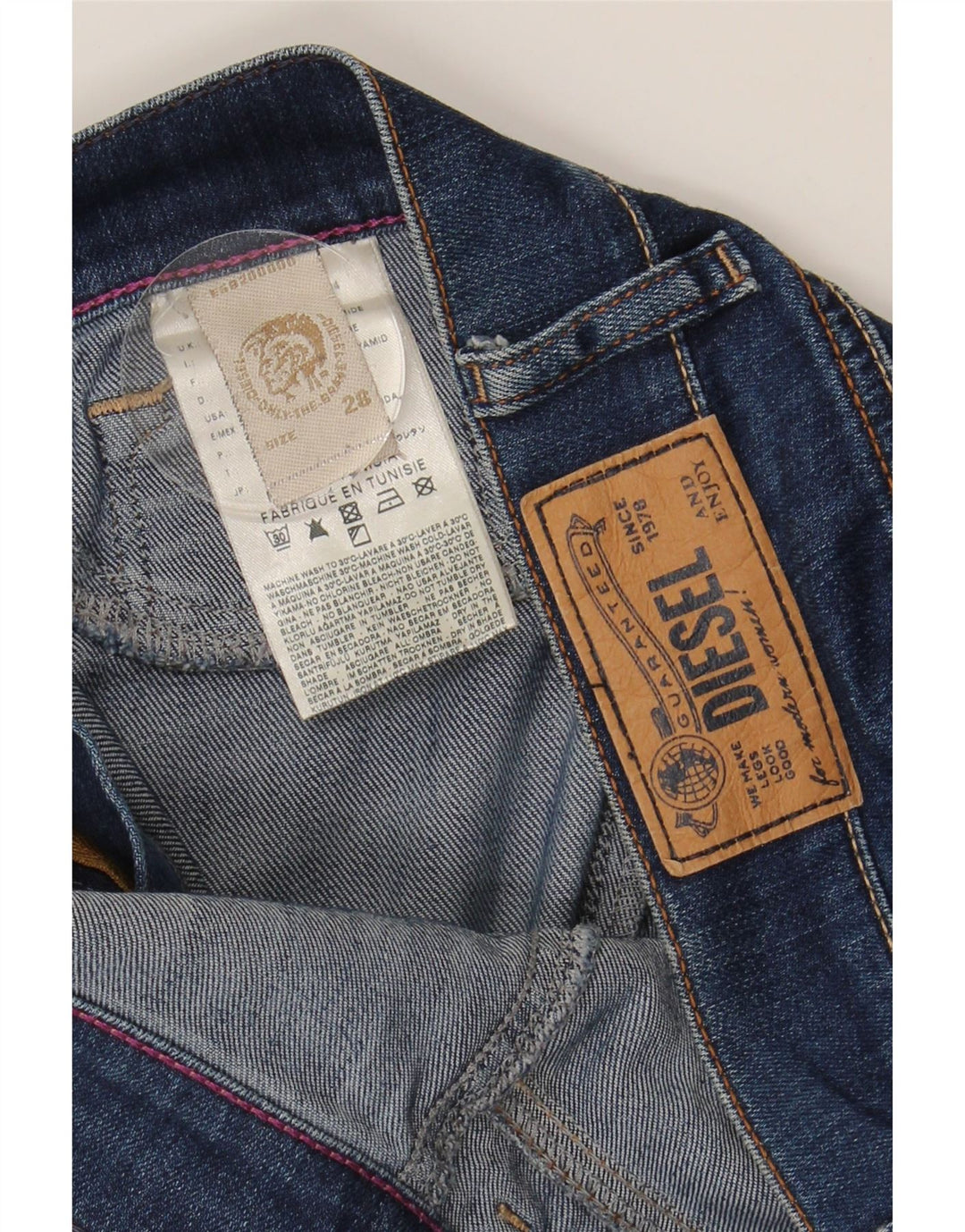 DIESEL Womens Straight Jeans W28 L28 Blue Cotton Vintage Diesel and Second-Hand Diesel from Messina Hembry 