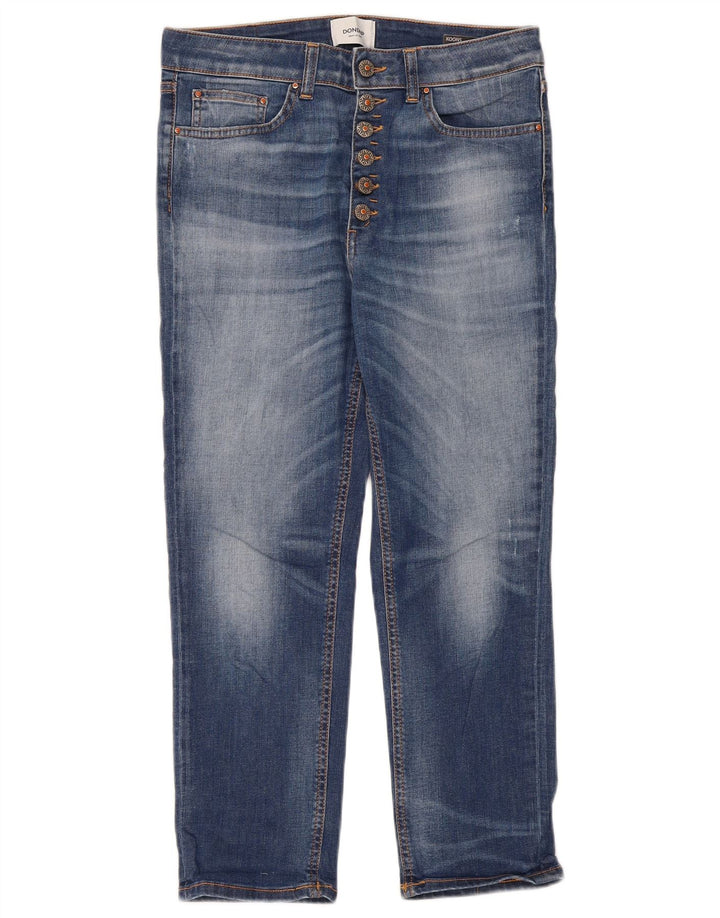 Dondup Jeans Cropped Effetto Invecchiato W30 L25 Blu da Donna