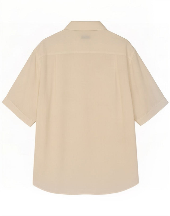 Luca D'altieri Camicia a maniche corte da uomo taglia 40 Medium White