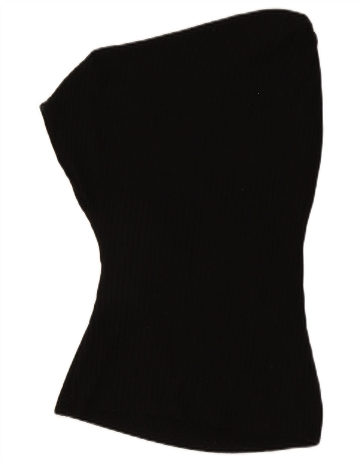 Top in camicetta senza maniche da donna Zara UK 14 poliestere nero medio