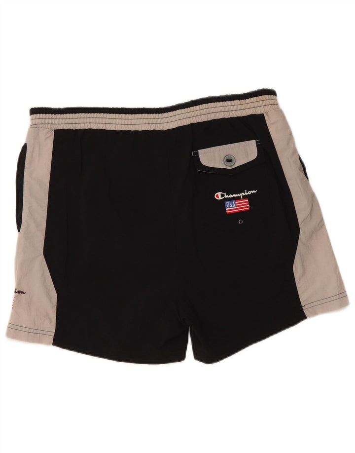 CHAMPION Pantaloncini da bagno da uomo Medium Black Colourblock in poliammide