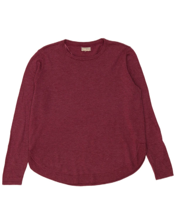 Maglione maglione con scollo a barca da donna Fat Face UK 14 Grande poliestere bordeaux
