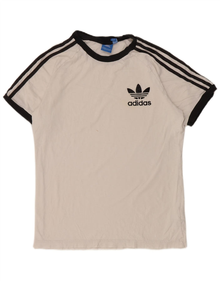 T-shirt da uomo Adidas Top in cotone color block bianco medio