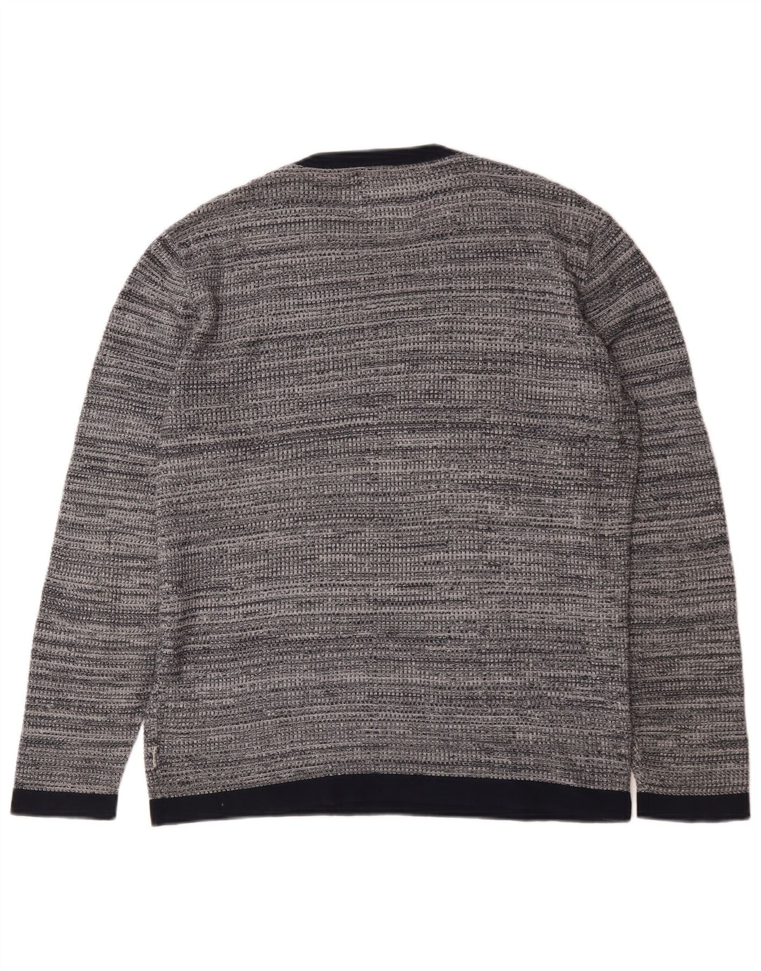 Maglione maglione girocollo da uomo Jack & Jones in cotone screziato grigio medio