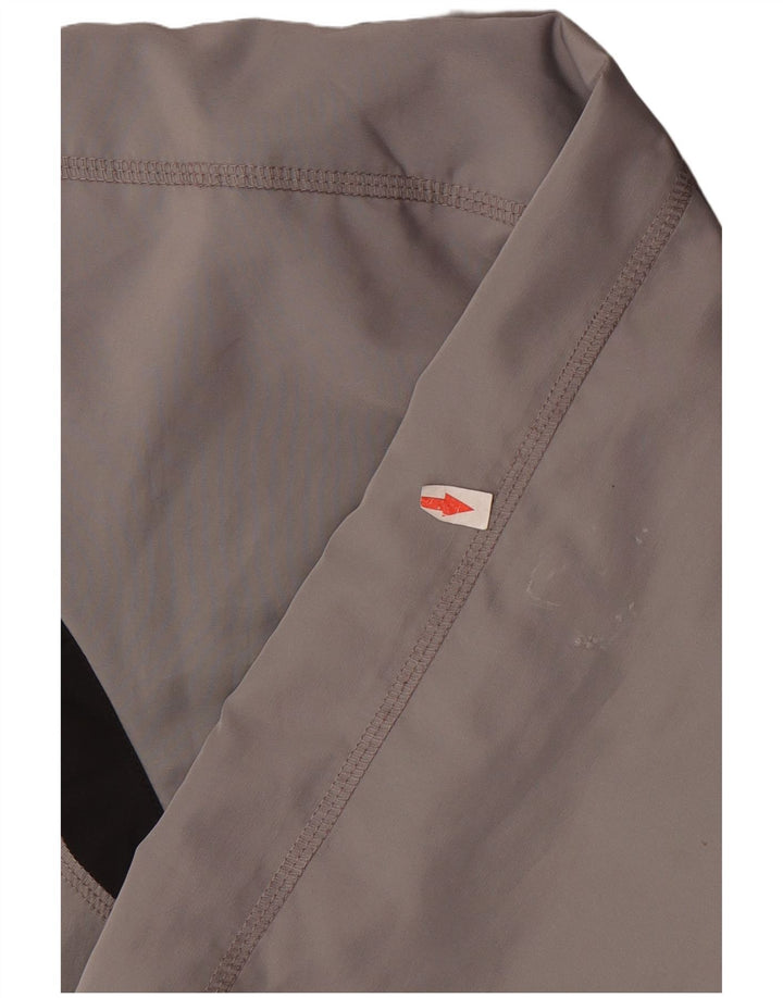 Giacca da ginnastica da uomo Reebok in poliestere color block grigio medio