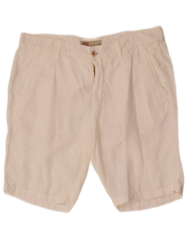 Pantaloncini chino da uomo Rifle W32 lino bianco medio