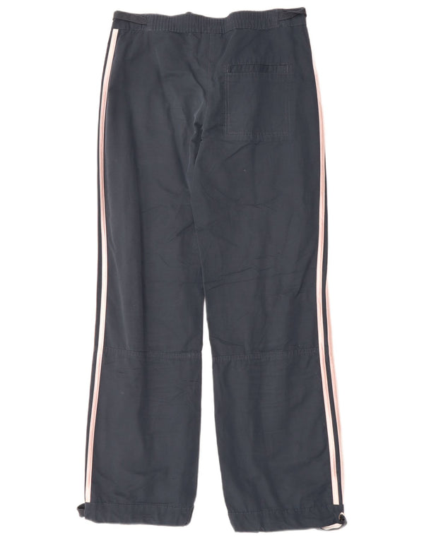 Adidas Womens Straight Casual Trousers UK 8 Small W30 L30 Navy Blue Cotton