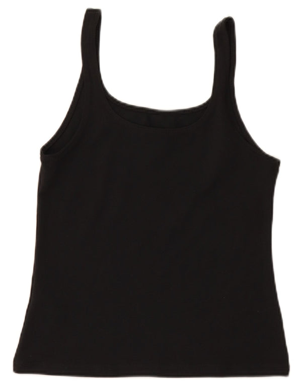 Canottiera corta NIKE da donna UK 12 cotone nero medio