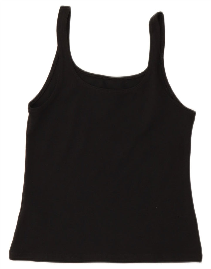 Canottiera corta NIKE da donna UK 12 cotone nero medio