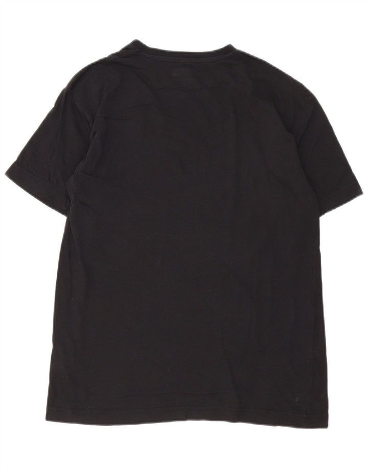 T-shirt grafica Kappa da donna, grande, in cotone nero