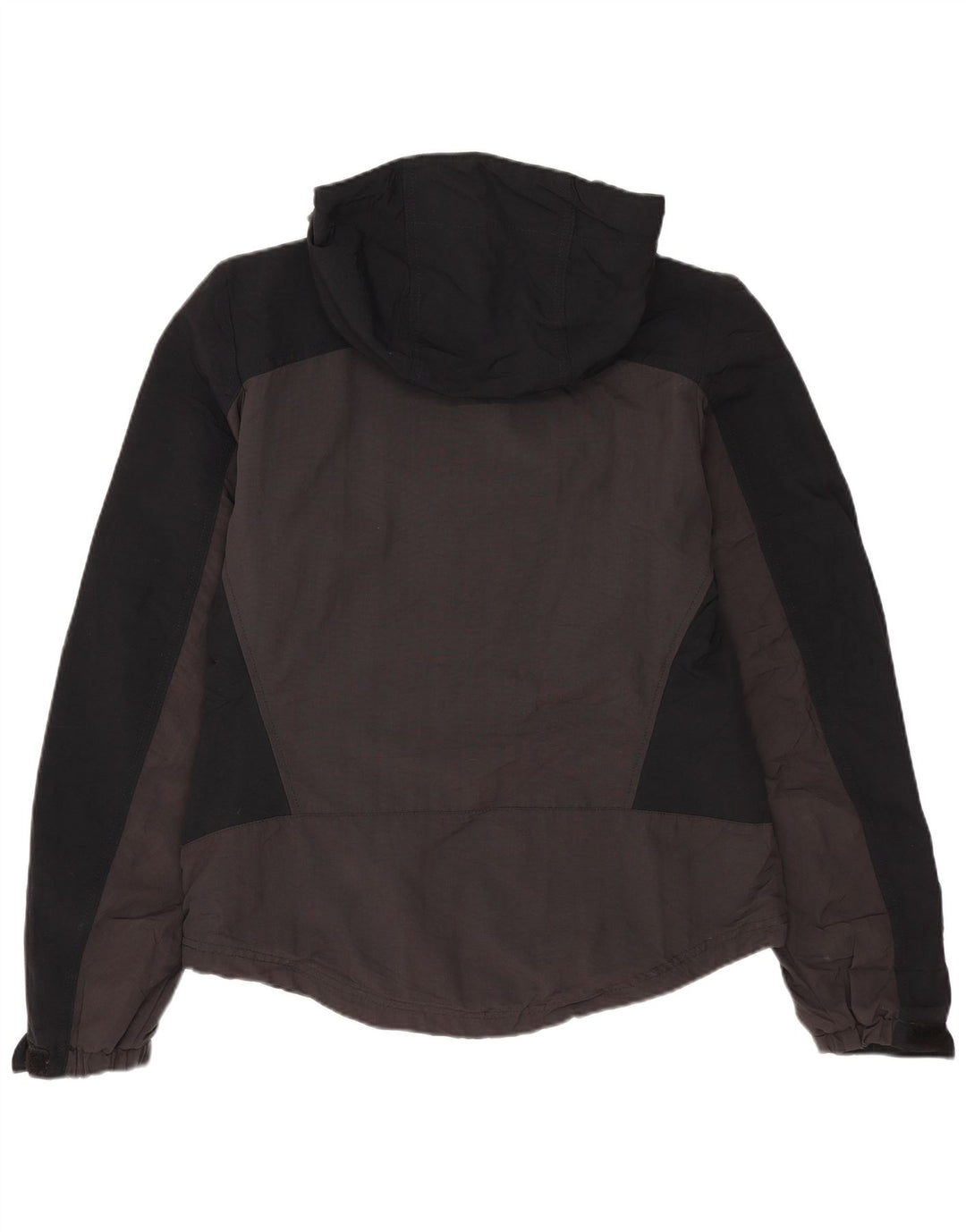 Giacca a vento con cappuccio da donna Eddie Bauer UK 6 XS Black Colourblock