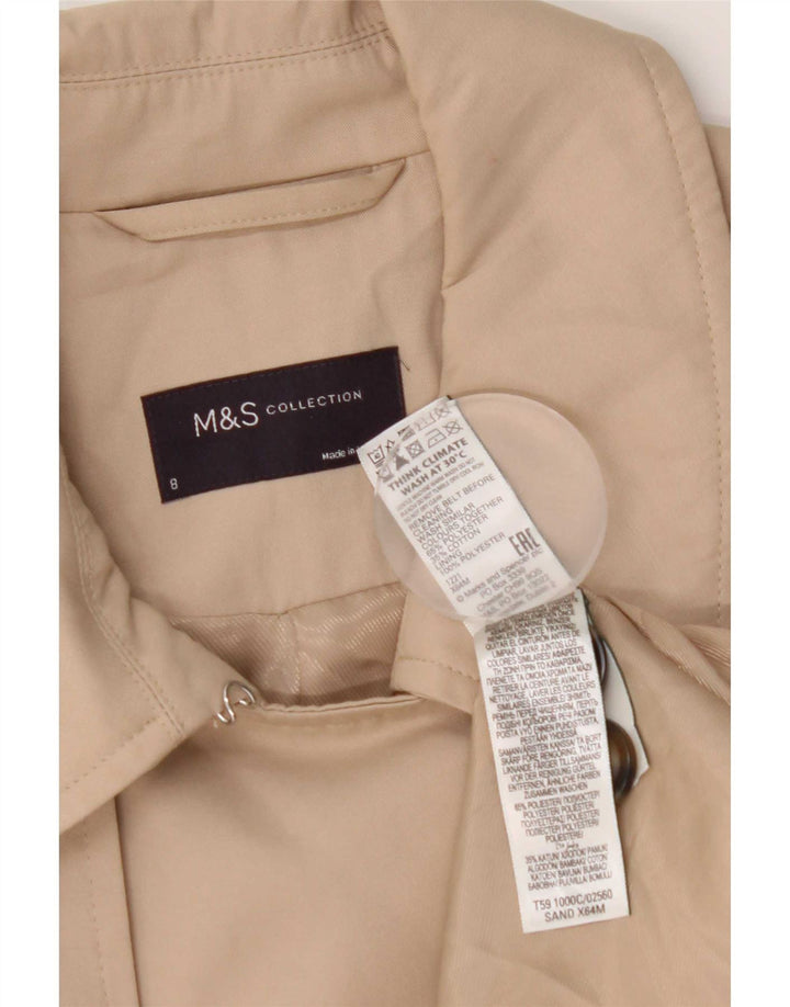 Trench da donna Marks & Spencer UK 8 piccolo poliestere beige