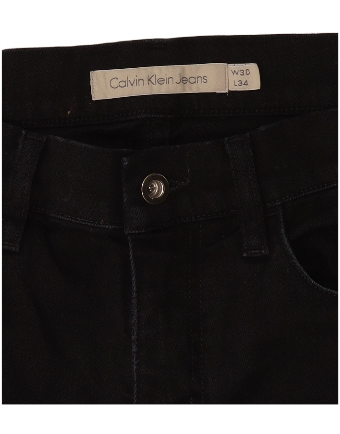 CALVIN KLEIN Jeans slim da uomo W30 L31 Cotone nero