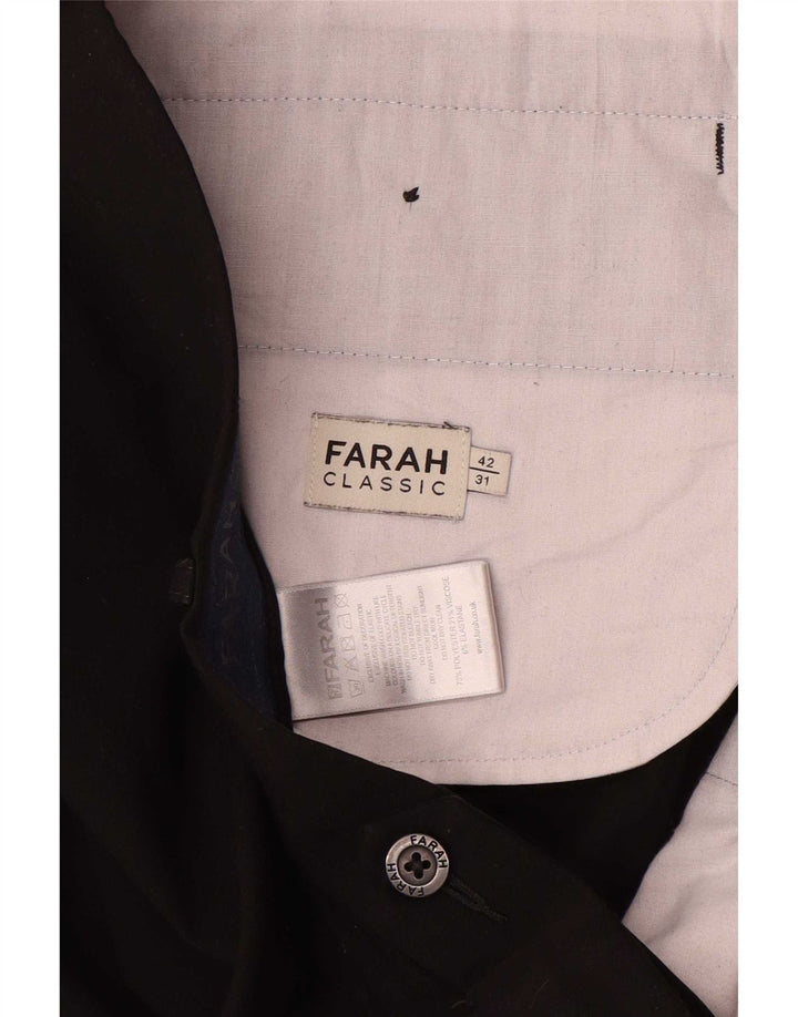 Pantaloni chino da uomo Classic Fit Farah W42 L31 poliestere nero