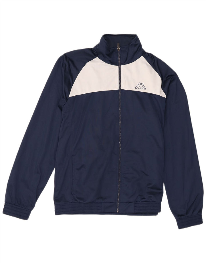 Giacca da tuta da uomo Kappa XL in poliestere color block blu navy