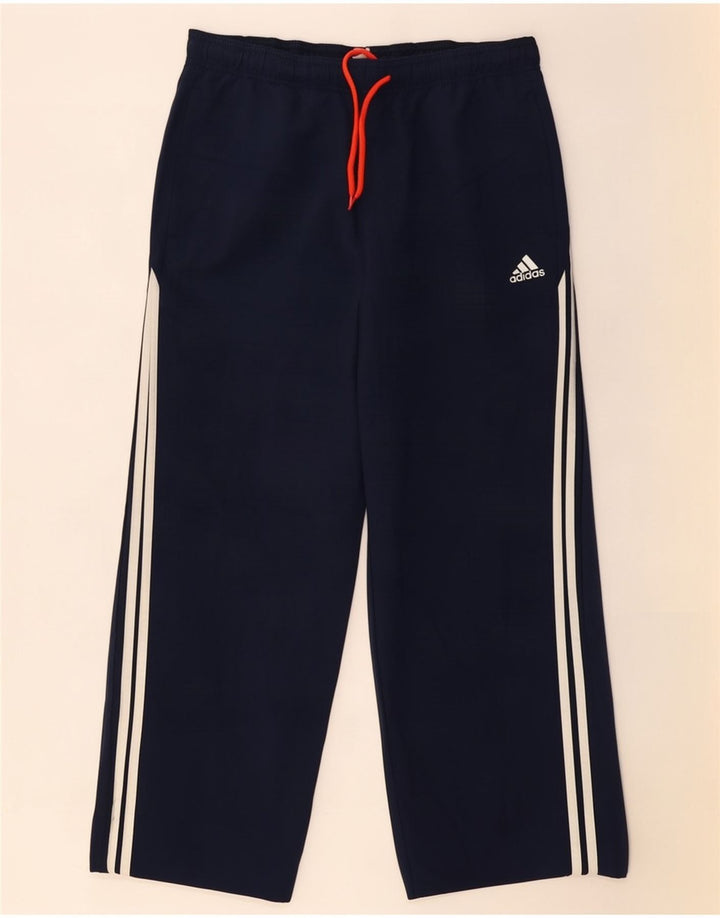 Pantaloni da tuta da uomo Adidas Medium in poliestere color block blu navy
