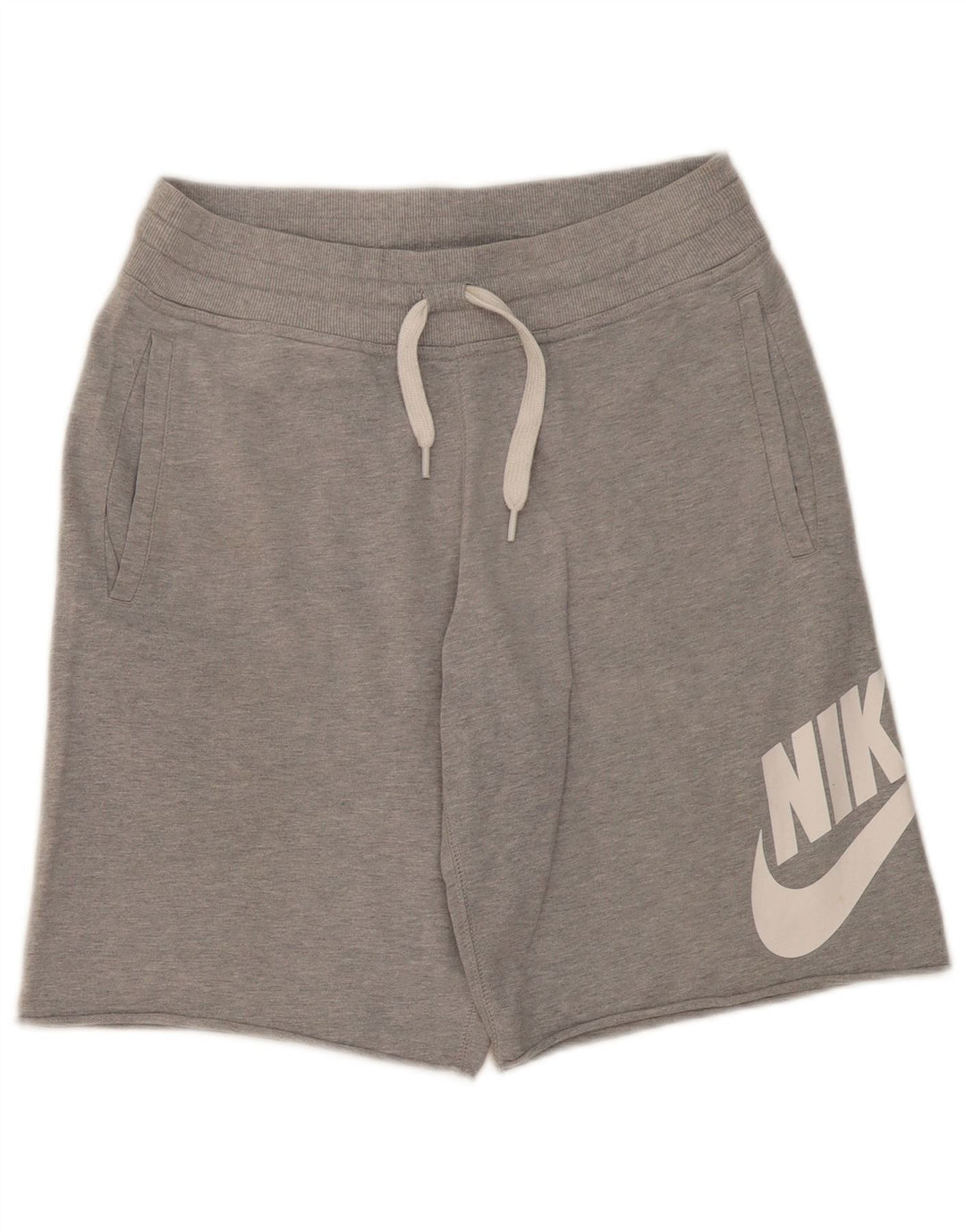 Pantaloncini sportivi con grafica Nike da uomo in cotone chiazzato grigio medio