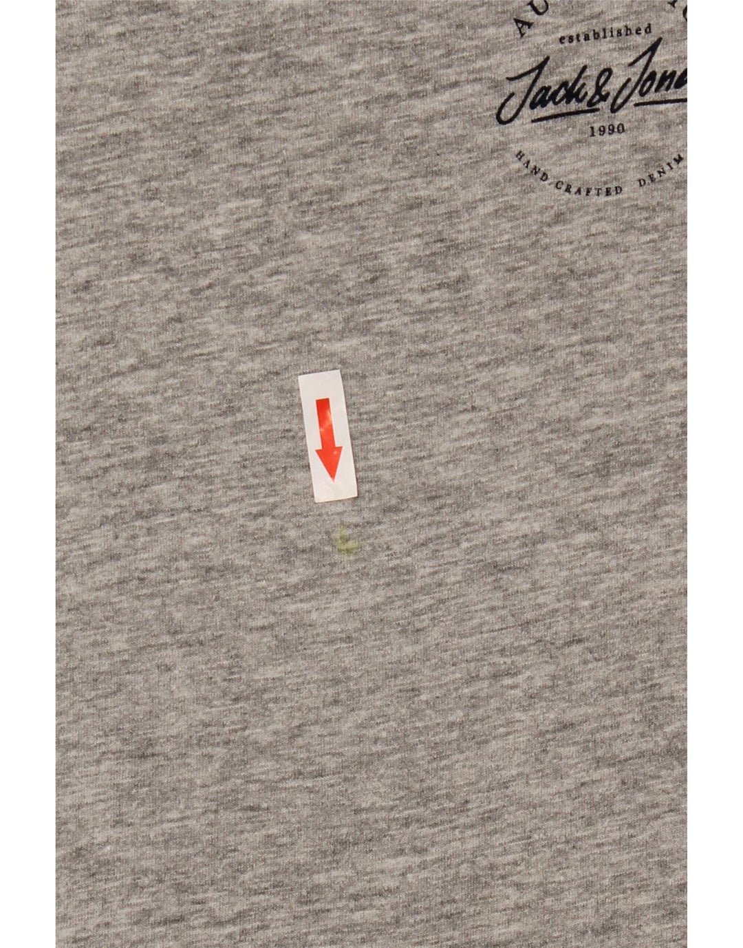 T-shirt da uomo Jack & Jones Top piccola in cotone chiazzato grigio