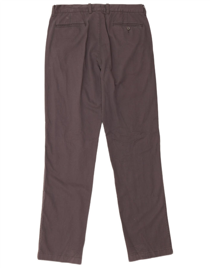J. CREW Pantaloni chino dritti da uomo The Bleecker W34 L36 cotone grigio