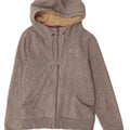 PUMA Womens Zip Hoodie Sweater UK 12 Medium Grey Cotton