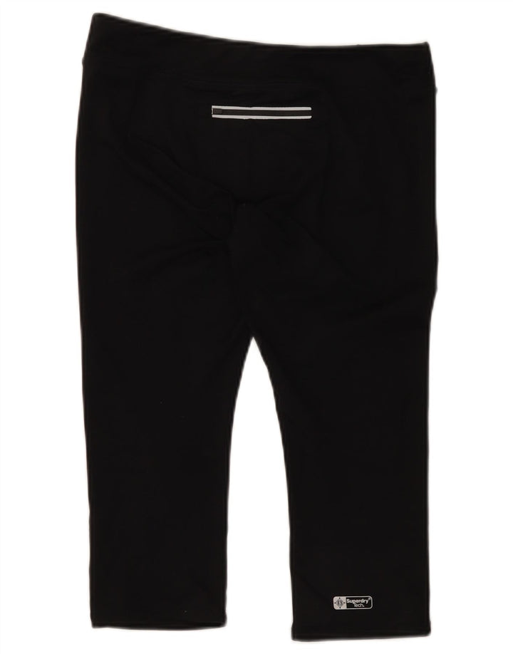 Leggings Capri grafici da donna Superdry UK 12 poliestere nero medio