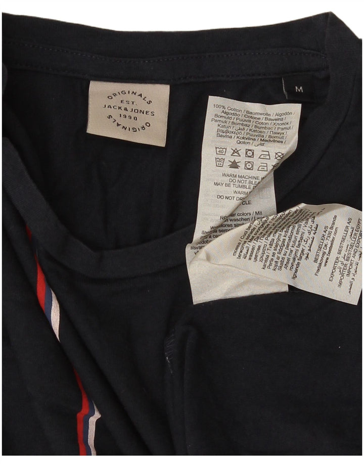 Jack & Jones T-shirt da uomo Top in cotone a righe blu navy medio