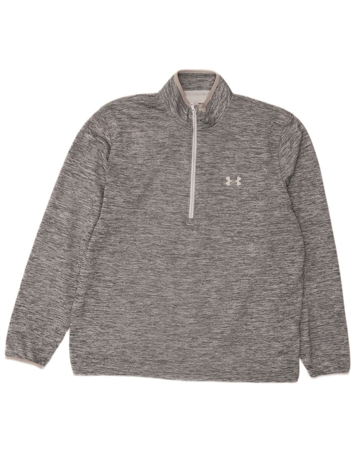 Under Armour Uomo Cold Gear Pullover Tuta da ginnastica Top Large Grigio screziato