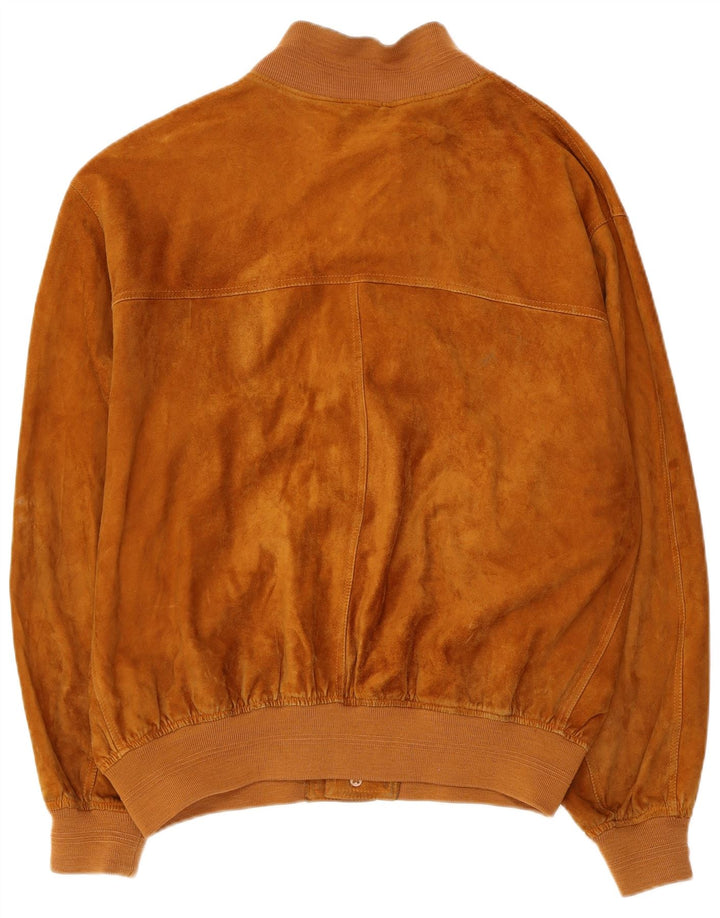 Giubbotto bomber in pelle scamosciata da uomo VINTAGE UK 42 XL Marrone