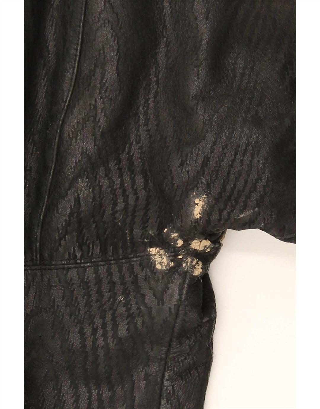 Giacca in pelle vintage da donna UK 18 XL nera
