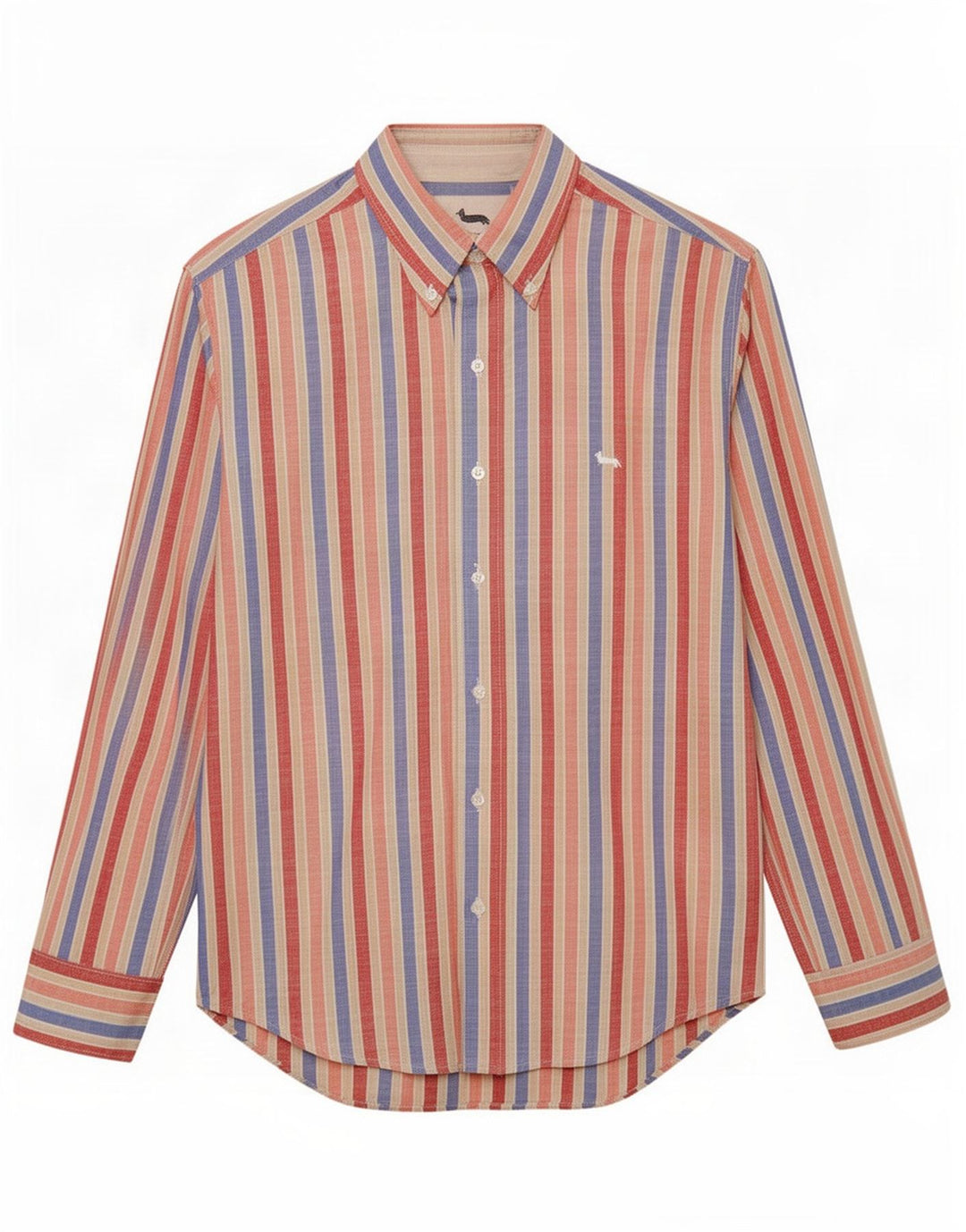 Camicia da uomo Harmont & Blaine grande in cotone a righe multicolori