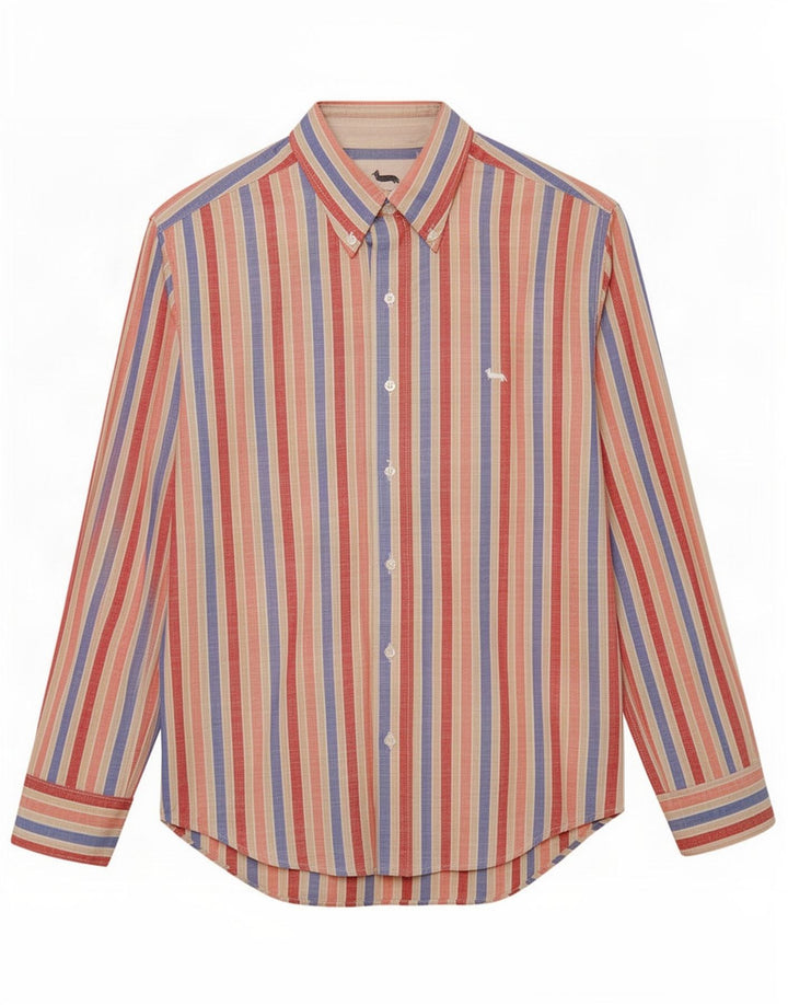 Camicia da uomo Harmont & Blaine grande in cotone a righe multicolori