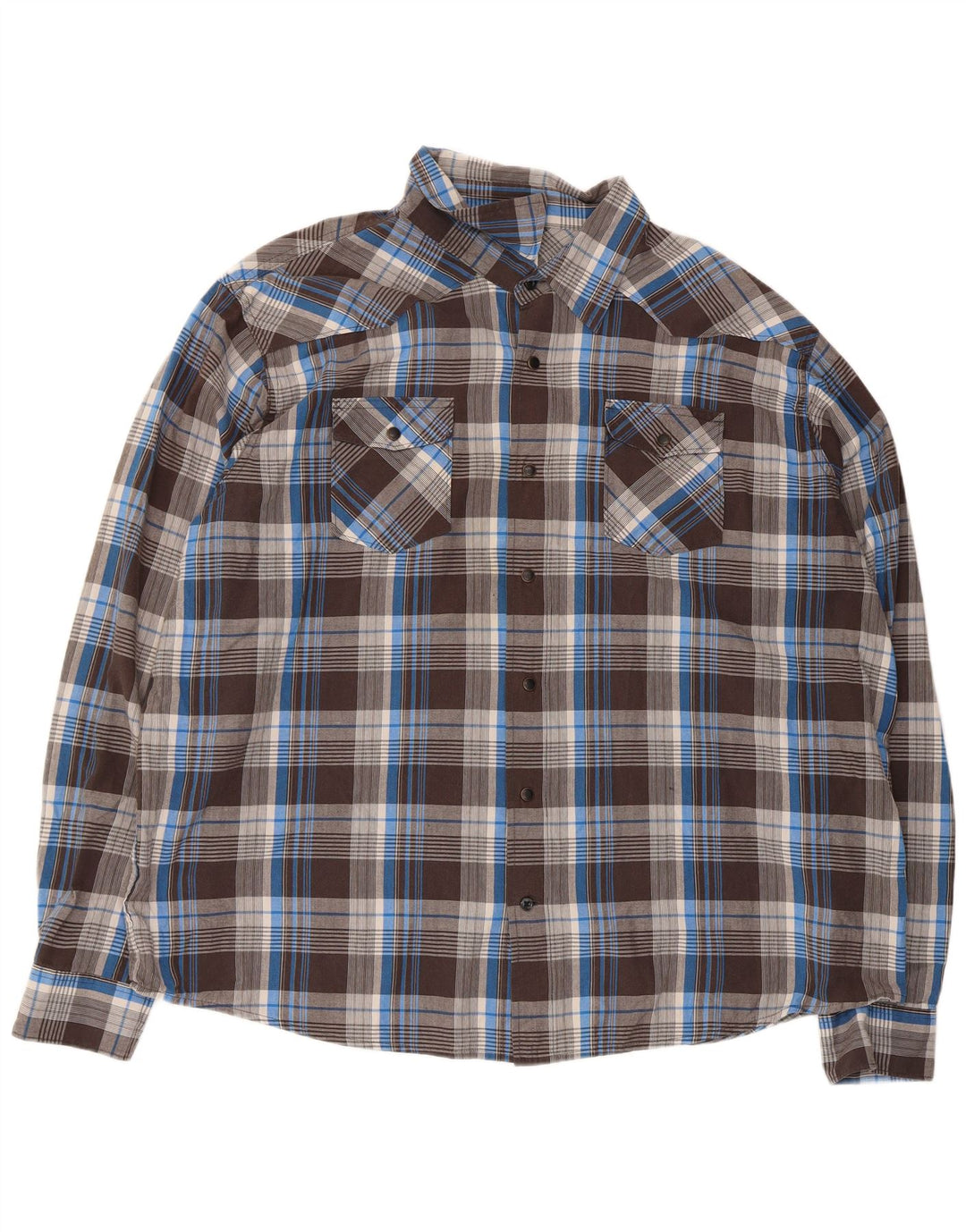 Camicia da uomo Wrangler 3XL in cotone a quadri marrone