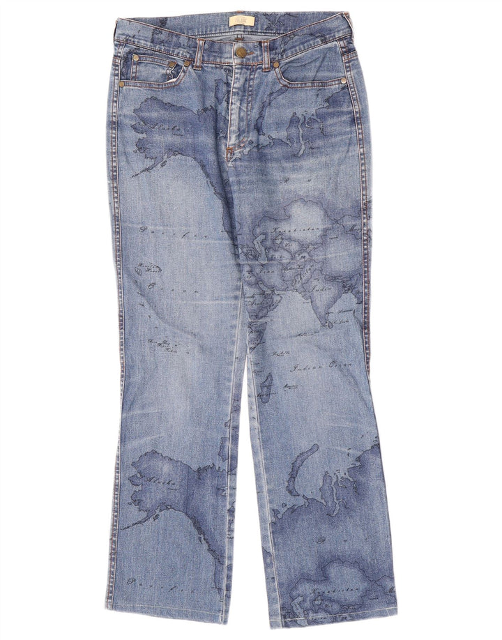 ALVIERO MARTINI Jeans Bootcut con grafica da donna W27 L27 Cotone blu