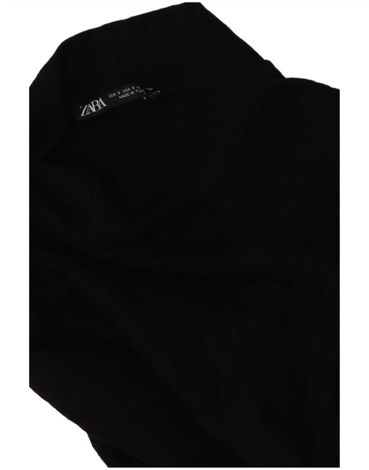 Top corto in camicetta corta da donna Zara UK 10 piccolo nero